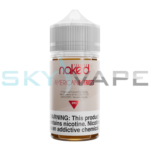 Naked 100 Tobacco Ejuice American Patriots 60ML